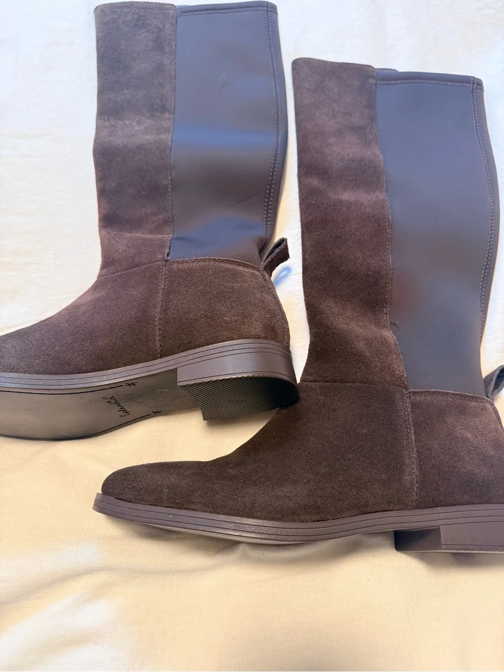 Splendid Tall Suede Boots in Dark Brown